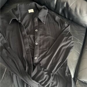 Aritzia (Wilfred) Black Button-Up Shirt